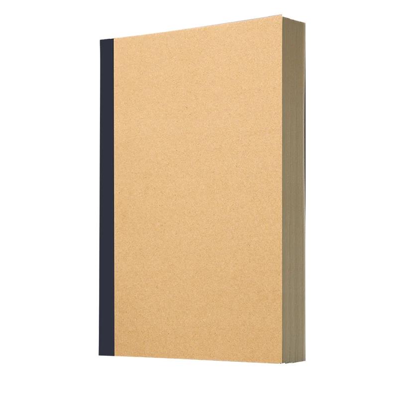 Thick Cowhide Notebook for College Students, Blank Book to Shoot Paper Book, Horizontal Line Mind Guide, Square Grid